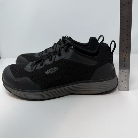 Keen Utility Shoes Men's 12D Black Composite Toe Work Shoes Rugged Comfort - Picture 8 of 14